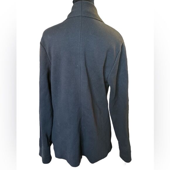 Summersalt Knit Weekend Blazer Size Medium Black Organic Cotton Classic Preppy - Picture 6 of 8